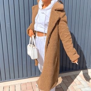 Mocha Teddy Long Coat